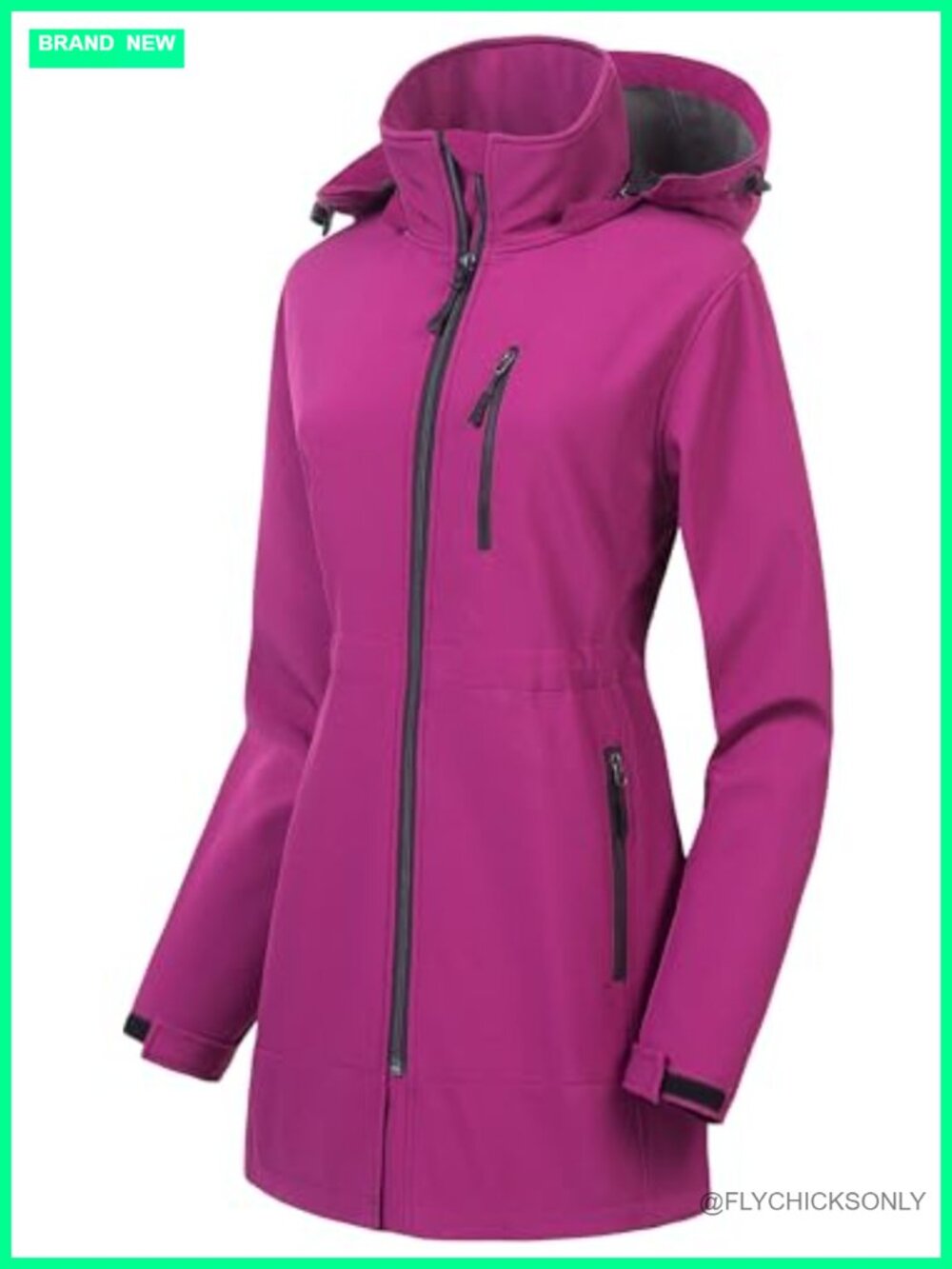 Lightweight Waterproof Long Softshell Tactical Jacket Fleece Lined Windbreaker